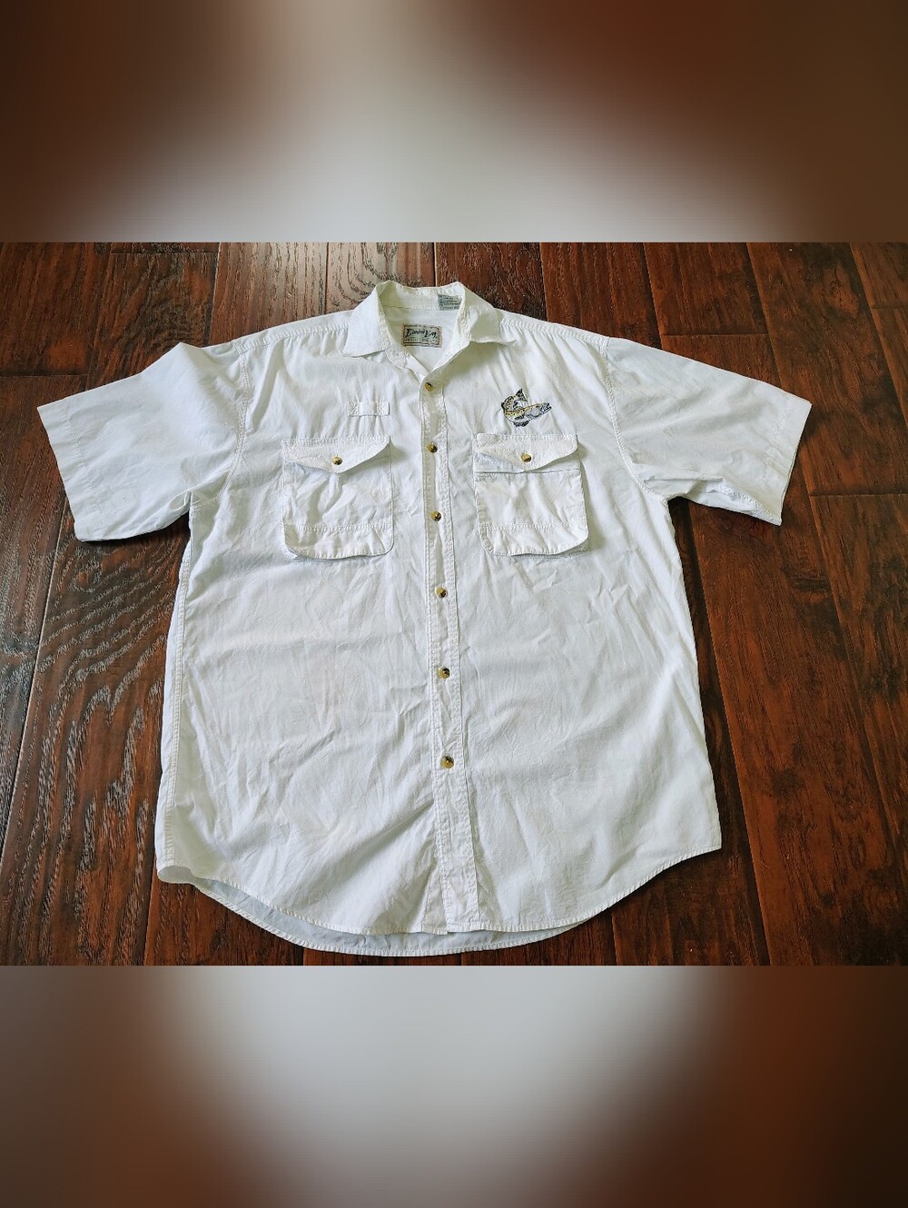 Bimini Bay embroidered speckled trout Button Down shirt Size XL